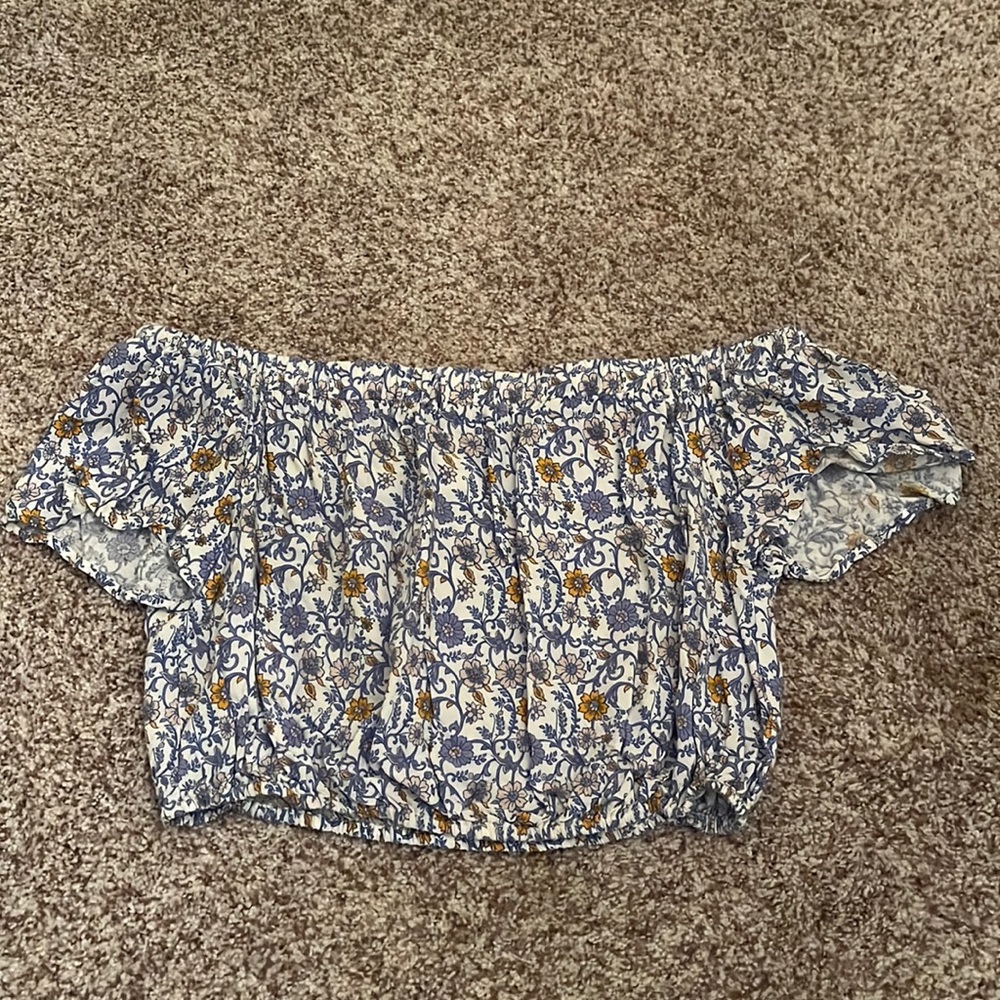 Off the Shoulder Floral Blouse
